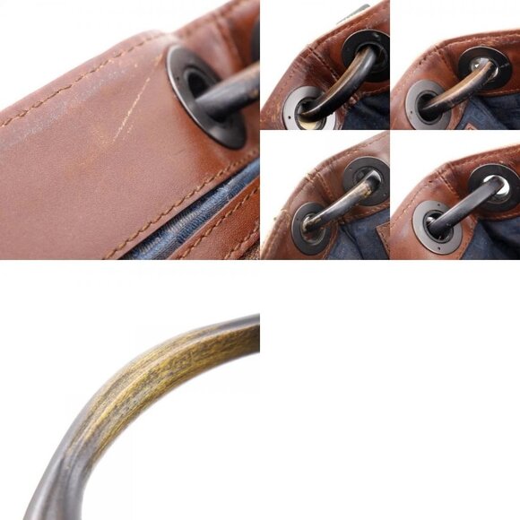 GUCCI Wood handle Handbag 106493 beige canvas Women - Picture 9 of 13